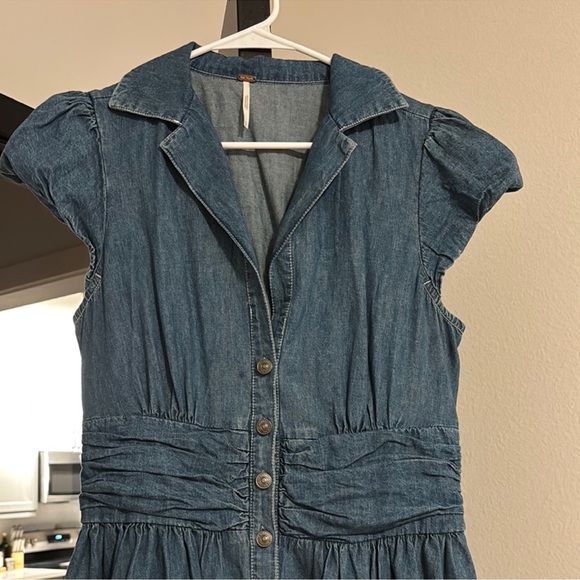 Free People Chester Denim Mini Dress - Picture 4 of 5